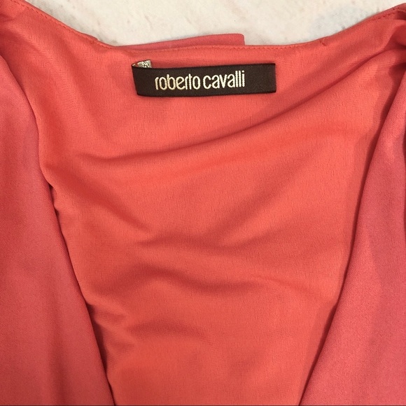 Roberto Cavalli Pink Coral Gold Sheath Dress - Picture 4 of 8